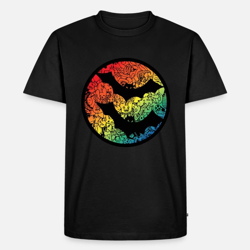 Fledermäuse Comic - Männer Premium Bio T-Shirt - Schwarz