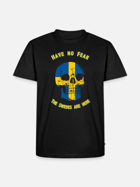 Sweden skull - Men's Premium Organic T-Shirt - black