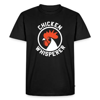 The Chicken Whisperer - Men's Premium Organic T-Shirt - black - Front - Nico (187cm)