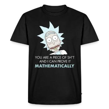 Rick Et Morty Mathematically Mathématiques - T-shirt Premium bio Homme - noir - Devant - Nico (187cm)
