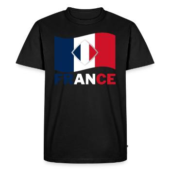 Maillot de football France I Football Drapeau Francis - T-shirt Premium bio Homme - noir - Devant - Nico (187cm)