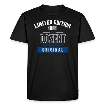 Limited Edition 100% - Lecturer - Original - Men's Premium Organic T-Shirt - black - Front - Nico (187cm)