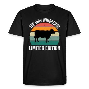 Le chuchoteur de vaches - T-shirt Premium bio Homme - noir - Devant - Nico (187cm)