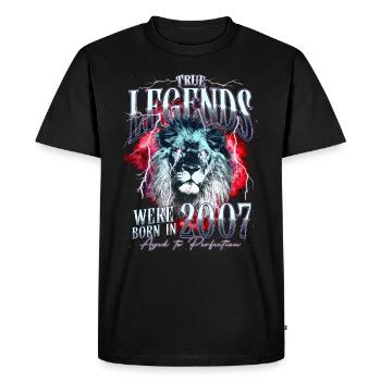 Des légendes sont nées en 2007 - T-shirt Premium bio Homme - noir - Devant - Nico (187cm)