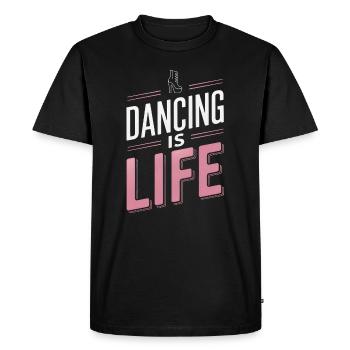 Dancing Is Life - Men's Premium Organic T-Shirt - black - Front - Nico (187cm)