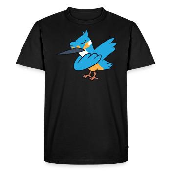 Kingfisher - Dab, dabbing, dancing - Men's Premium Organic T-Shirt - black - Front - Nico (187cm)