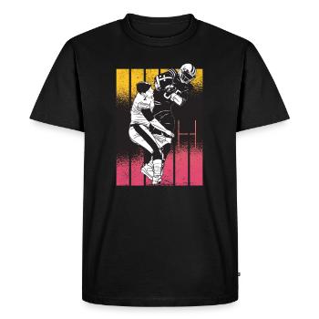 Football Américain Rétro Vintage - T-shirt Premium bio Homme - noir - Devant - Nico (187cm)