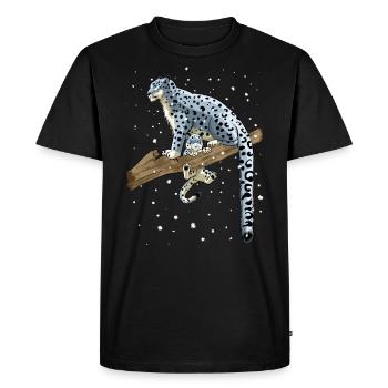 Hiver froid - T-shirt Premium bio Homme - noir - Devant - Nico (187cm)