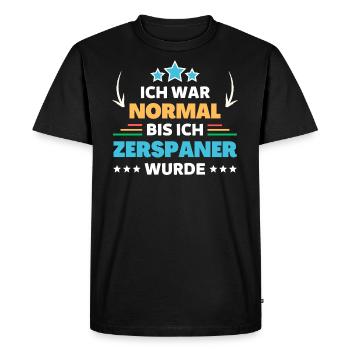 I was normal until I became a machinist - Men's Premium Organic T-Shirt - black - Front - Nico (187cm)
