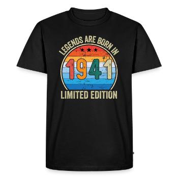Les légendes sont nées en 1941 Édition limitée - T-shirt Premium bio Homme - noir - Devant - Nico (187cm)