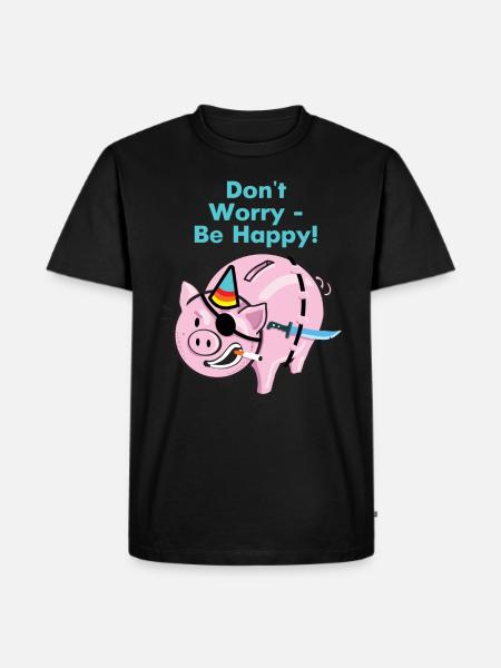 Pirate pig - Men's Premium Organic T-Shirt - black