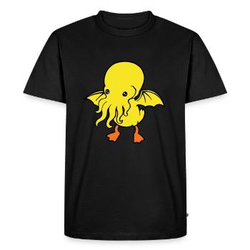 Release the Quackin squeaky duckling duck - Men's Premium Organic T-Shirt - black - Front - Nico (187cm)