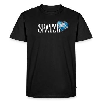 Spatzl Bavaria heart - Men's Premium Organic T-Shirt - black - Front - Nico (187cm)