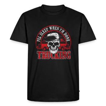 Chauffeur routier - T-shirt Premium bio Homme - noir - Devant - Nico (187cm)