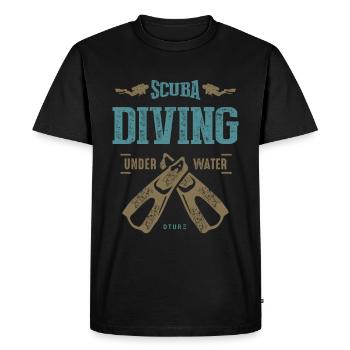 Scuba Diving - Men's Premium Organic T-Shirt - black - Front - Nico (187cm)
