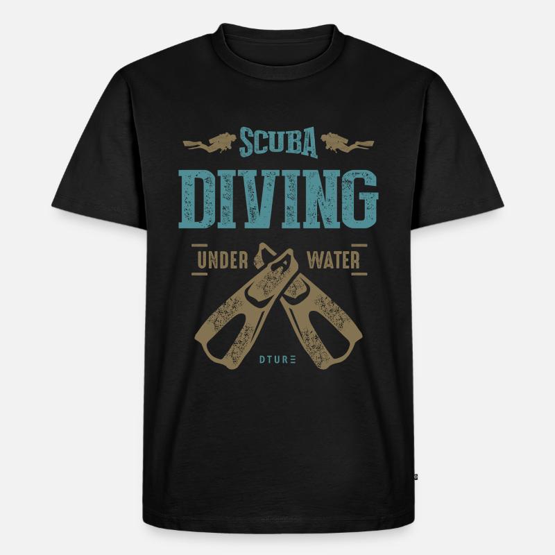 Gerätetauchen - Männer Premium Bio T-Shirt - Schwarz