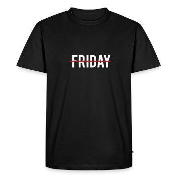 vendredi grande taille - T-shirt Premium bio Homme - noir - Devant - Nico (187cm)