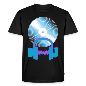 dj - T-shirt Premium bio Homme - noir - Devant - Nico (187cm)