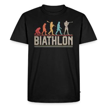 The Evolution of Biathlon Cross Country Skiing - Men's Premium Organic T-Shirt - black - Front - Nico (187cm)
