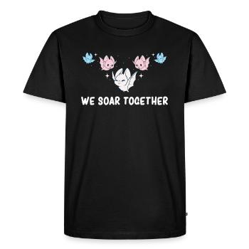 Transgenre - Fierté transgenre - Drapeau transgenre - T-shirt Premium bio Homme - noir - Devant - Nico (187cm)