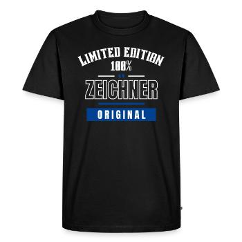 Limited Edition 100% - Illustrator - Original - Men's Premium Organic T-Shirt - black - Front - Nico (187cm)