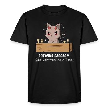 Sarcasme - Sarcasme de chat - Sarcasme Humour - T-shirt Premium bio Homme - noir - Devant - Nico (187cm)