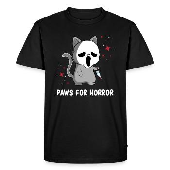 Horreur - Chat d’horreur - Film d’horreur - Film d’horreur - T-shirt Premium bio Homme - noir - Devant - Nico (187cm)
