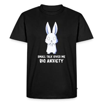 Anxious - Anxious Humor - Funny Anxious - Anxiety - Men's Premium Organic T-Shirt - black - Front - Nico (187cm)