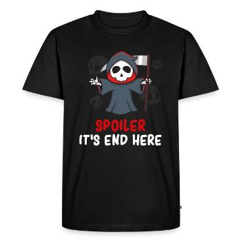 Grim Humor - Dark Humor - Reaper Humor - Fun Humor - Men's Premium Organic T-Shirt - black - Front - Nico (187cm)