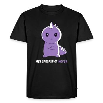Sarcasme - Sarcasme drôle de dinosaure - Sarcasme de dinosaure - T-shirt Premium bio Homme - noir - Devant - Nico (187cm)