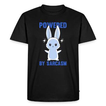 Sarcasme - Sarcasme du lapin - Propulsé par le sarcasme - T-shirt Premium bio Homme - noir - Devant - Nico (187cm)