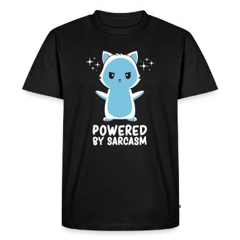 Cat - Silly Cat - Sarcastic Cat - Cat Sarcasm - Men's Premium Organic T-Shirt - black - Front - Nico (187cm)