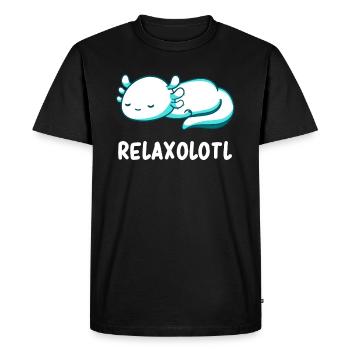 Axolotl - Axolotl Pun - Cute Axolotl - Axolotl Fun - Men's Premium Organic T-Shirt - black - Front - Nico (187cm)