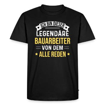 I'm this legendary construction worker - Men's Premium Organic T-Shirt - black - Front - Nico (187cm)