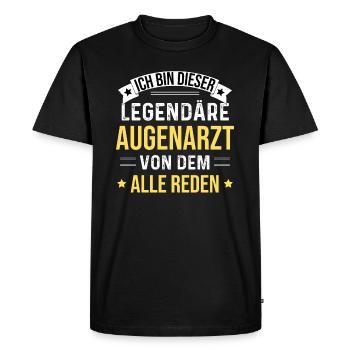 Je suis cet ophtalmologiste légendaire - T-shirt Premium bio Homme - noir - Devant - Nico (187cm)