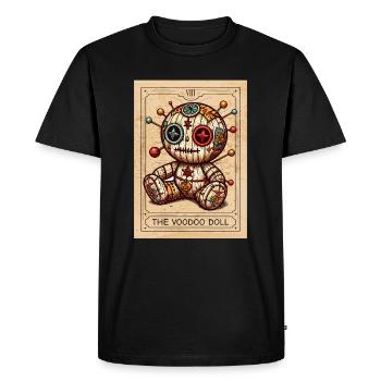 Vaudou - Poupée vaudou - Magie vaudou - Sorcière vaudou - T-shirt Premium bio Homme - noir - Devant - Nico (187cm)