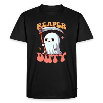 Ghost - Grim Ghost - Reaper Ghost Halloween Ghost - Men's Premium Organic T-Shirt - black - Front - Nico (187cm)