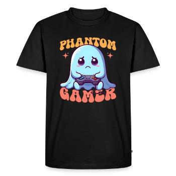 Ghost - Phantom Ghost - Ghost Gamer - Ghost Gaming - Men's Premium Organic T-Shirt - black - Front - Nico (187cm)