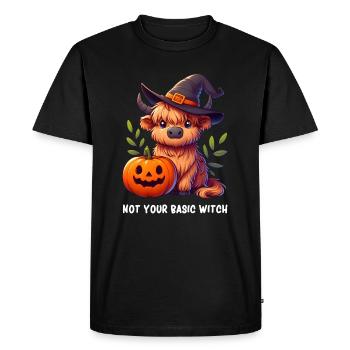 Vache Highland - Mignon Vache Highland Bébé Vache Highland - T-shirt Premium bio Homme - noir - Devant - Nico (187cm)