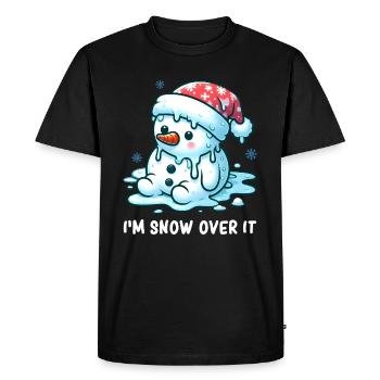 Snowman - Snowman Christmas - Snowman Xmas Snowman - Men's Premium Organic T-Shirt - black - Front - Nico (187cm)