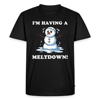 Je suis en train de m’effondrer ! - T-shirt Premium bio Homme - noir - Devant - Nico (187cm)