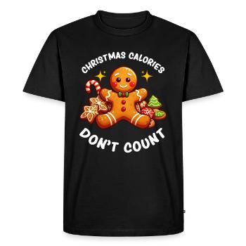 Gingerbread - Gingerbread Man - Funny Gingerbread - Men's Premium Organic T-Shirt - black - Front - Nico (187cm)