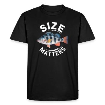 Size Matters - Men's Premium Organic T-Shirt - black - Front - Nico (187cm)