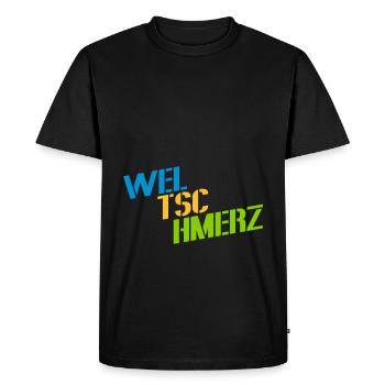 Weltschmerz dit la devise du mot - T-shirt Premium bio Homme - noir - Devant - Nico (187cm)