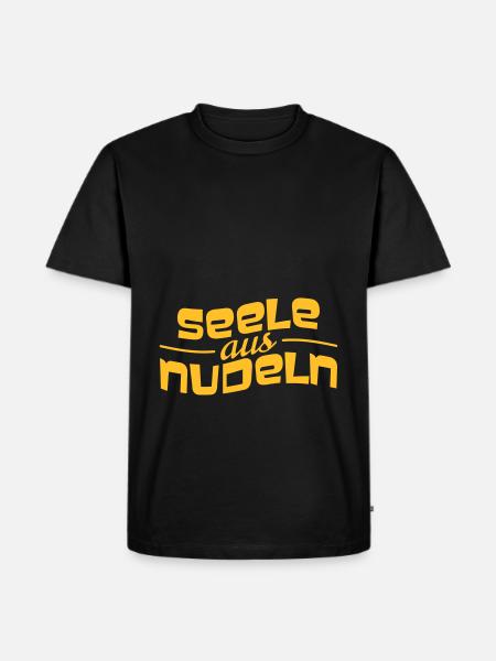 seele aus nudeln - Männer Premium Bio T-Shirt - Schwarz