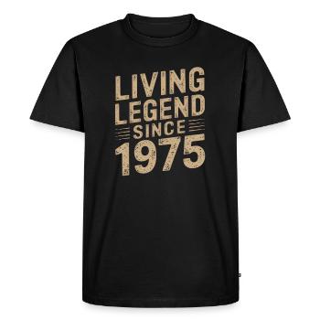 Légende vivante depuis 1975 - T-shirt Premium bio Homme - noir - Devant - Nico (187cm)