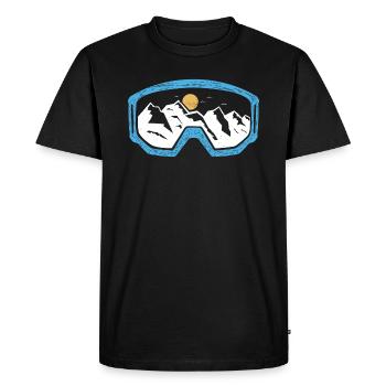 Skibrille Ski Skifahren Skiurlaub Geschenk Berge - Männer Premium Bio T-Shirt - Schwarz - Vorne - Nico (187cm)