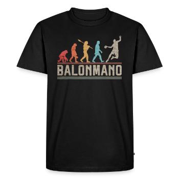 Balonmano Evolution Handball Handball Player - Men's Premium Organic T-Shirt - black - Front - Nico (187cm)