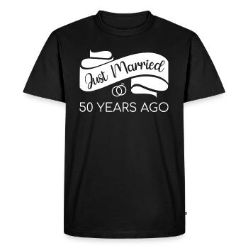 Je viens de me marier il y a 50 ans V - T-shirt Premium bio Homme - noir - Devant - Nico (187cm)