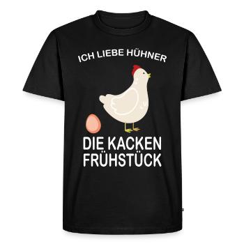 Ich liebe Hühner die kacken - T-shirt Premium bio Homme - noir - Devant - Nico (187cm)